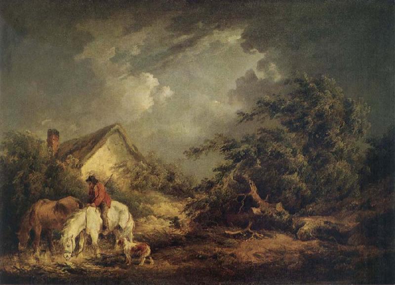 George Morland The Approaching Storm oil painting picture